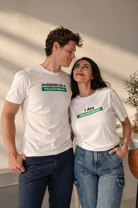 Husband Of A Palestinian Tee - White