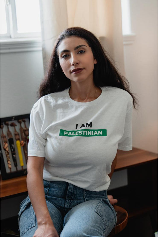 I Am Palestinian Tee - White