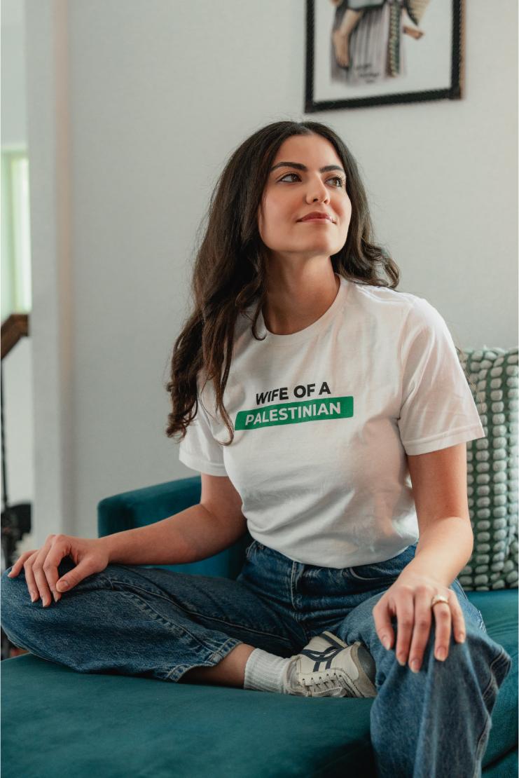 Wife Of A Palestinian Tee - White