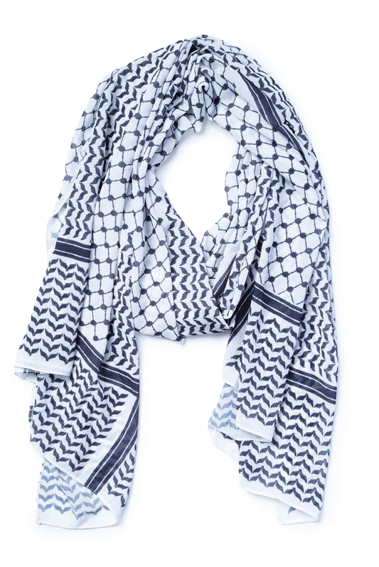 Kuffeyeh Print Chiffon Unisex Scarf
