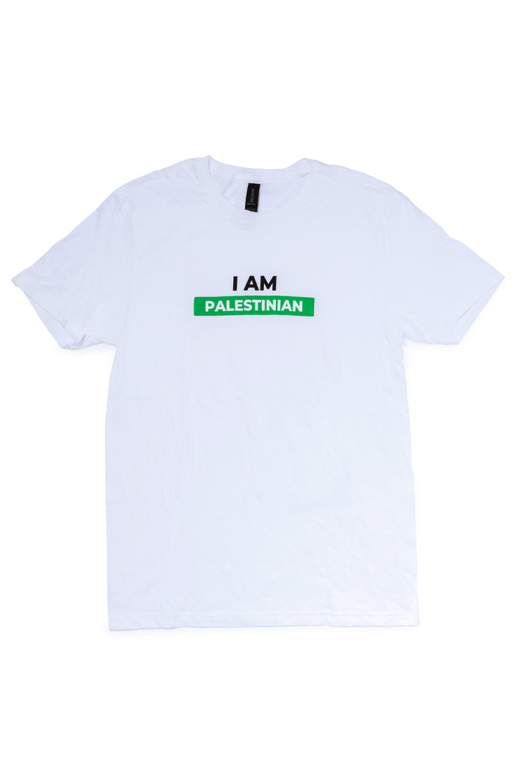 I Am Palestinian Tee - White