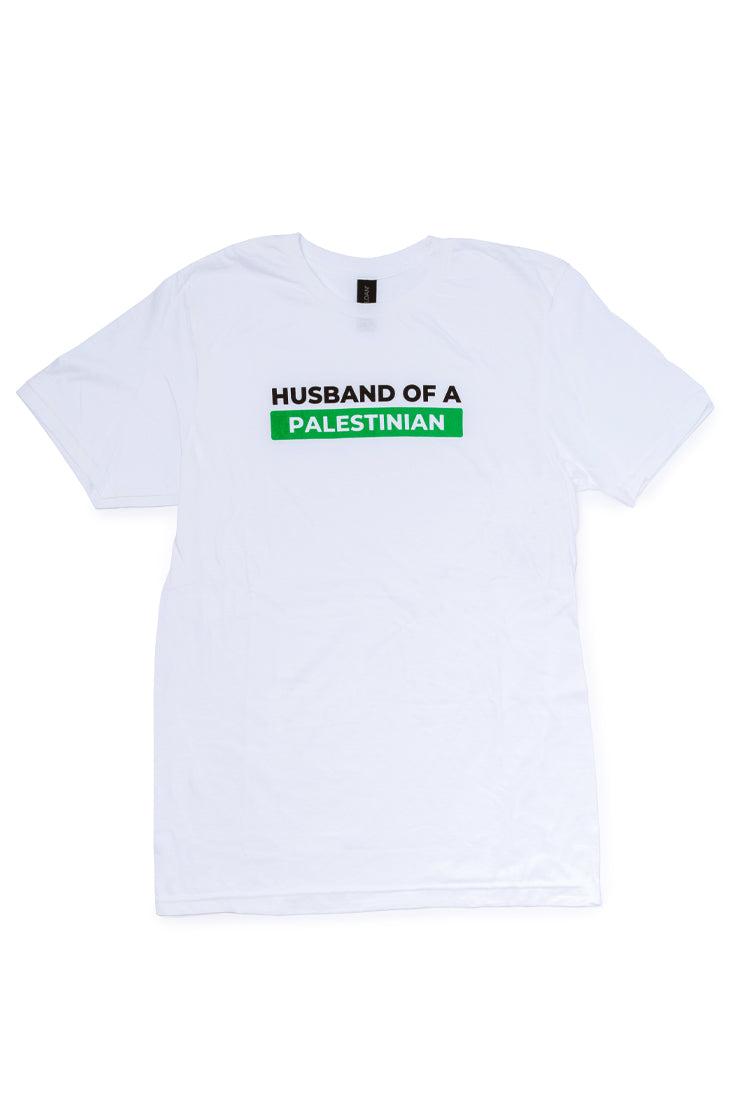 Husband Of A Palestinian Tee - White