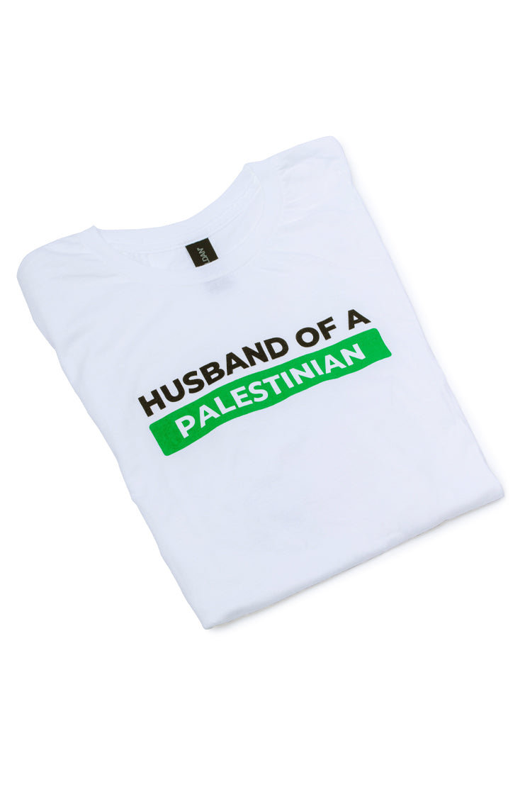 Husband Of A Palestinian Tee - White