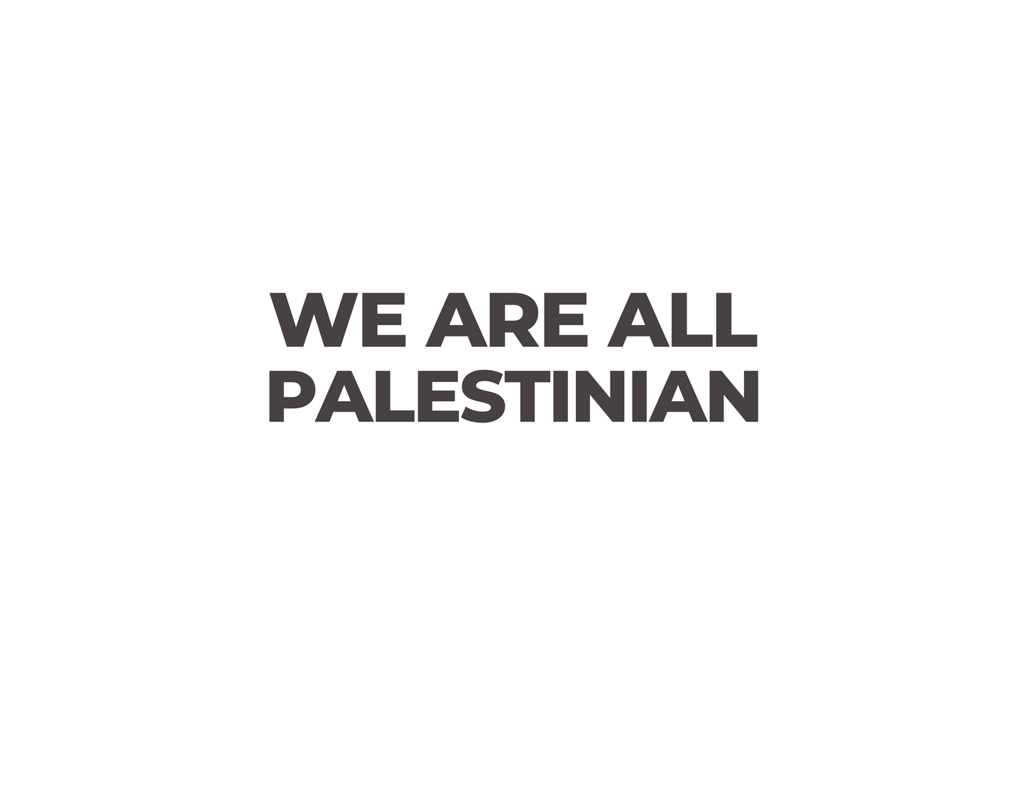 We Are All Palestinian Graphic Tee - Black
