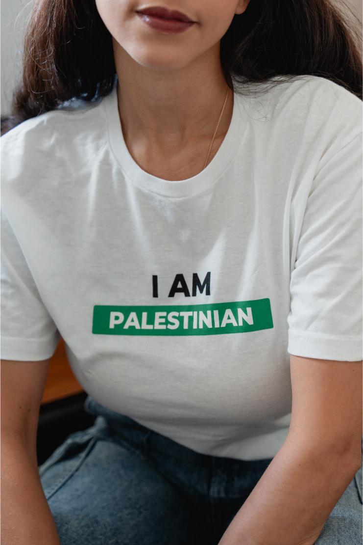 I Am Palestinian Tee - White