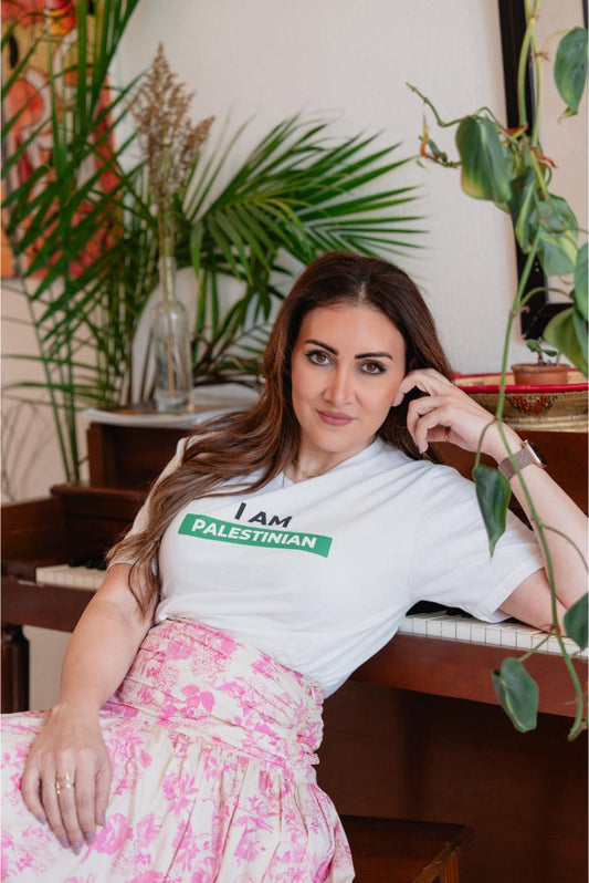 I Am Palestinian Tee - Natural