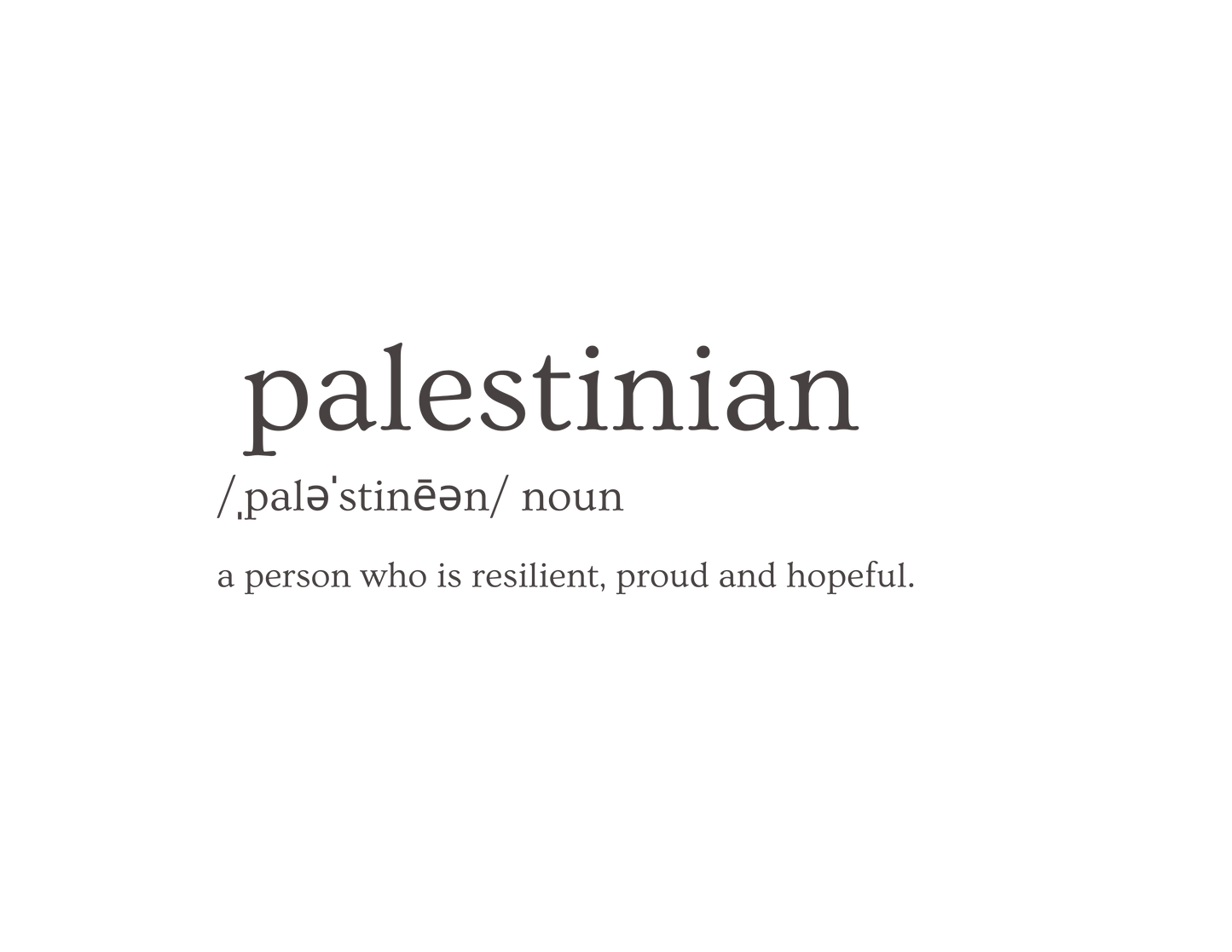 Palestinian Definition Tee - Black