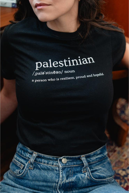 Palestinian Definition Tee - Black