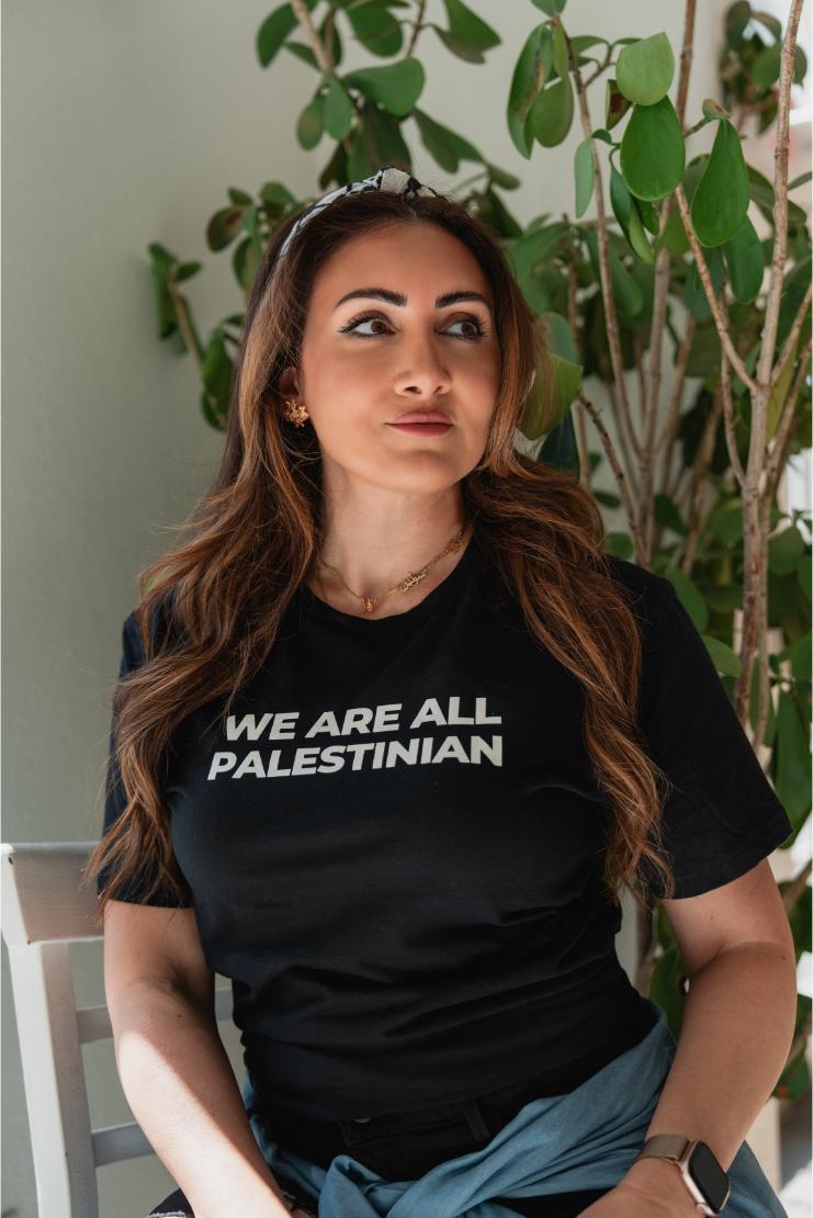We Are All Palestinian Graphic Tee - Black