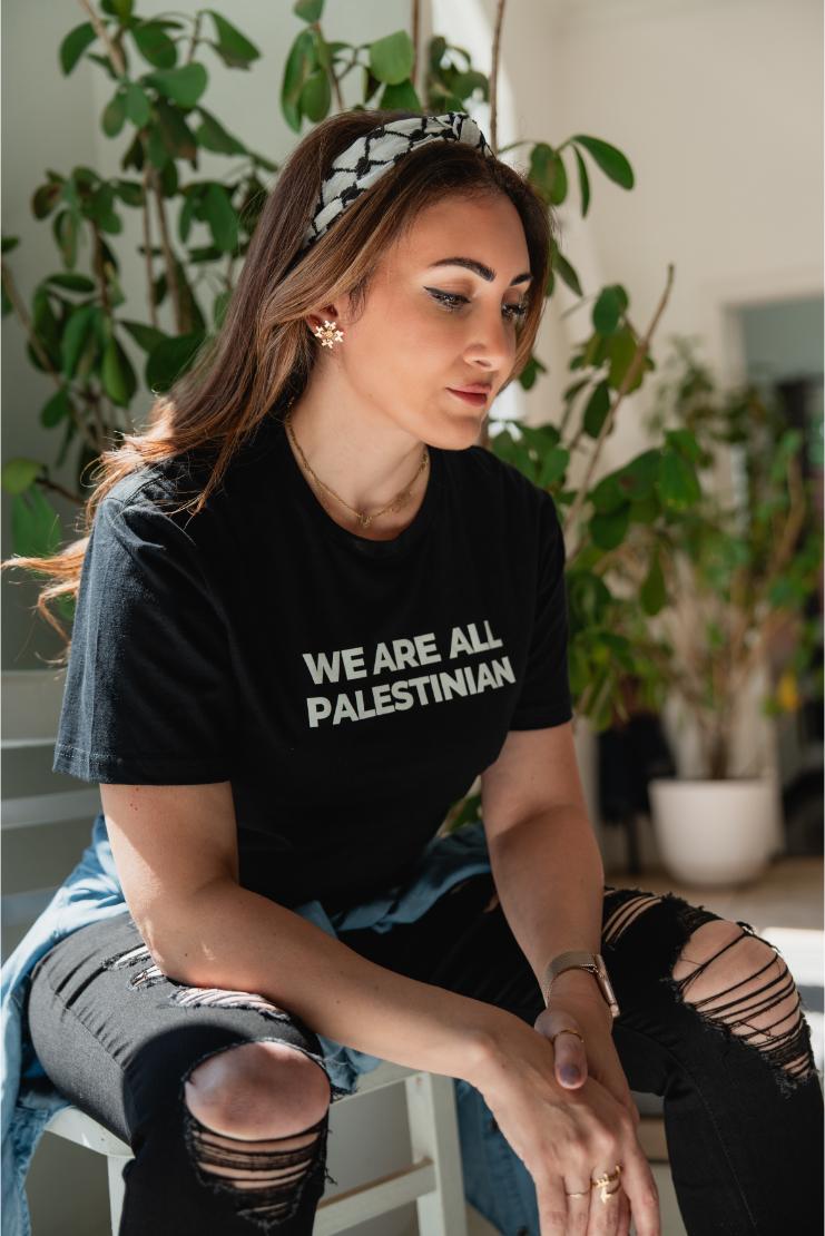 We Are All Palestinian Graphic Tee - Black